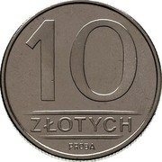 Poland 10 Zlotych (Pattern) KM# Pr497 10 ZŁOTYCH PRÓBA coin reverse Poland 10 Zlotych (Pattern) KM# Pr497 10 ZŁOTYCH PRÓBA coin reverse