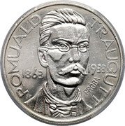 Poland 10 Zlotych (Romuald Traugutt. Trial Strike) ROMUALD TRAUGUTT 1863 1933 PRÓBA coin reverse