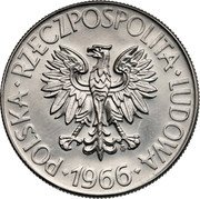 Poland 10 Zlotych (Tadeusz Kosciuszko. Trial Strike) KM# Pr139 POLSKA RZECZPOSPOLITA LUDOWA 1966 MW coin obverse