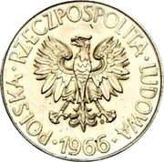 Poland 10 Zlotych (Tadeusz Kosciuszko. Trial Strike) KM# Pr138 POLSKA RZECZPOSPOLITA LUDOWA 1966 MW coin obverse