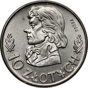 Poland 10 Zlotych (Tadeusz Kosciuszko. Trial Strike) KM# Pr69 10 ZŁOTYCH PRÓBA coin reverse Poland 10 Zlotych (Tadeusz Kosciuszko. Trial Strike) KM# Pr69 10 ZŁOTYCH PRÓBA coin reverse