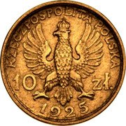 Poland 10 Zlotych The head man and a woman 1925 RZECZPOSPOLITA POLSKA 10 ZŁ 1925 coin obverse Poland 10 Zlotych The head man and a woman 1925 RZECZPOSPOLITA POLSKA 10 ZŁ 1925 coin obverse