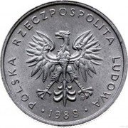 Poland 10 Zlotych Trial Strike 1988 MW POLSKA RZECZPOSPOLITA LUDOWA MW 1988 coin obverse Poland 10 Zlotych Trial Strike 1988 MW POLSKA RZECZPOSPOLITA LUDOWA MW 1988 coin obverse