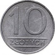 Poland 10 Zlotych Trial Strike 1988 MW 10 ZŁOTYCH coin reverse Poland 10 Zlotych Trial Strike 1988 MW 10 ZŁOTYCH coin reverse
