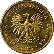Poland 10 Zlotych Trial Strike 1989 MW Próba POLSKA RZECZPOSPOLITA LUDOWA MW 1989 coin obverse Poland 10 Zlotych Trial Strike 1989 MW Próba POLSKA RZECZPOSPOLITA LUDOWA MW 1989 coin obverse