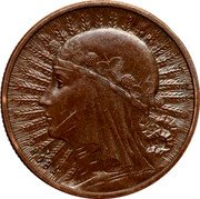 Poland 2 Zlote Trial Strike B 1932  PRÓBA coin reverse