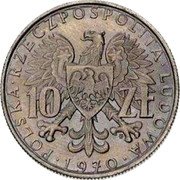 Poland 10 Zlotych (Trial Strike) KM# Pr179 POLSKA RZECZPOSPOLITA LUDOWA 10 ZŁ MW 1970 coin obverse Poland 10 Zlotych (Trial Strike) KM# Pr179 POLSKA RZECZPOSPOLITA LUDOWA 10 ZŁ MW 1970 coin obverse