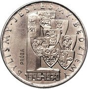 Poland 10 Zlotych (Trial Strike) KM# Pr180 BYLIŚMI JESTEŚMY BĘDZIEMY PRÓBA 1945-1970 coin reverse Poland 10 Zlotych (Trial Strike) KM# Pr180 BYLIŚMI JESTEŚMY BĘDZIEMY PRÓBA 1945-1970 coin reverse