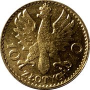 Poland 10 Zlotych (Woman’s Head. Pattern) MET RZECZPOSPOLITA POLSKA 1925 R coin obverse Poland 10 Zlotych (Woman’s Head. Pattern) MET RZECZPOSPOLITA POLSKA 1925 R coin obverse