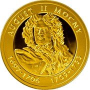 Poland 100 Zlotych August II the Strong 2005 MW Proof AUGUST II MOCNY 1697-1706 1709-1733 coin reverse Poland 100 Zlotych August II the Strong 2005 MW Proof AUGUST II MOCNY 1697-1706 1709-1733 coin reverse