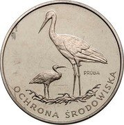 Poland 100 Zlotych Environment Protection. White Stork. Trial Strike 1982 MW Proof KM# Pr466 PRÓBA OCHRONA ŚRODOWISKA coin reverse Poland 100 Zlotych Environment Protection. White Stork. Trial Strike 1982 MW Proof KM# Pr466 PRÓBA OCHRONA ŚRODOWISKA coin reverse