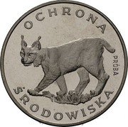 Poland 100 Zlotych Environmental Protection. Lynx. Trial Strike 1979 MW Proof KM# Pr353 OCHRONA ŚRODOWISKA PRÓBA coin reverse Poland 100 Zlotych Environmental Protection. Lynx. Trial Strike 1979 MW Proof KM# Pr353 OCHRONA ŚRODOWISKA PRÓBA coin reverse
