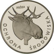 Poland 100 Zlotych Environmental Protection. Moose. Trial Strike 1978 MW Proof KM# Pr327 OCHRONA ŚRODOWISKA PRÓBA coin reverse Poland 100 Zlotych Environmental Protection. Moose. Trial Strike 1978 MW Proof KM# Pr327 OCHRONA ŚRODOWISKA PRÓBA coin reverse