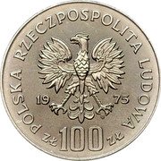 Poland 100 Zlotych (Helena Modrzejewska. Trial Strike) KM# Pr258 POLSKA RZECZPOSPOLITA LUDOWA 19 75 MW ZŁ 100 ZŁ coin obverse Poland 100 Zlotych (Helena Modrzejewska. Trial Strike) KM# Pr258 POLSKA RZECZPOSPOLITA LUDOWA 19 75 MW ZŁ 100 ZŁ coin obverse