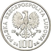 Poland 100 Zlotych Ludwik Zamenhof. Trial Strike 1979 MW Proof KM# Pr361 POLSKA RZECZPOSPOLITA LUDOWA 19 79 MW ZŁ 100 ZŁ coin obverse Poland 100 Zlotych Ludwik Zamenhof. Trial Strike 1979 MW Proof KM# Pr361 POLSKA RZECZPOSPOLITA LUDOWA 19 79 MW ZŁ 100 ZŁ coin obverse