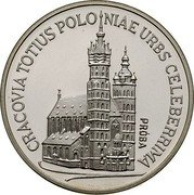 Poland 100 Zlotych Mariacki Church. Trial Strike 1981 MW Proof KM# Pr444 CRACOVIA TOTIUS POLONIAE URBS CELEBERRIMA PRÓBA coin reverse Poland 100 Zlotych Mariacki Church. Trial Strike 1981 MW Proof KM# Pr444 CRACOVIA TOTIUS POLONIAE URBS CELEBERRIMA PRÓBA coin reverse