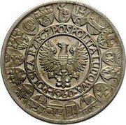 Poland 100 Zlotych Polish Millennium. Trial Strike 1960  KM# Pr73 POLSKA RZECZPOSPOLITA LUDOWA 1960 coin obverse Poland 100 Zlotych Polish Millennium. Trial Strike 1960  KM# Pr73 POLSKA RZECZPOSPOLITA LUDOWA 1960 coin obverse