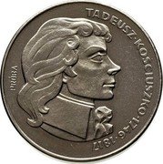 Poland 100 Zlotych Tadeusz Kosciuszko. Trial Strike 1976 KM# Pr275 TADEUSZ KOŚCIUSZKO 1746 1817 PRÓBA coin reverse Poland 100 Zlotych Tadeusz Kosciuszko. Trial Strike 1976 KM# Pr275 TADEUSZ KOŚCIUSZKO 1746 1817 PRÓBA coin reverse