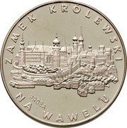 Poland 100 Zlotych Wawel Castle of Krakow. Trial Strike 1977 MW Proof KM# Pr309 ZAMEK KRÓLEWSKI NA WAWELU PRÓBA coin reverse