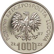 Poland 1000 Zlotych Museum of Silesia. Katowice. Trial Strike 1987 MW Proof KM# Pr563 POLSKA RZECZPOSPOLITA LUDOWA 19 87 MW ZŁ 1000 ZŁ coin obverse Poland 1000 Zlotych Museum of Silesia. Katowice. Trial Strike 1987 MW Proof KM# Pr563 POLSKA RZECZPOSPOLITA LUDOWA 19 87 MW ZŁ 1000 ZŁ coin obverse