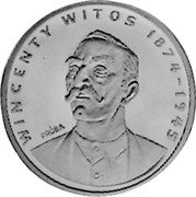 Poland 1000 Zlotych Wincenty Witos. Trial Strike 1984 KM# Pr504 WINCENTY WITOS 1874 - 1945 PRÓBA coin reverse Poland 1000 Zlotych Wincenty Witos. Trial Strike 1984 KM# Pr504 WINCENTY WITOS 1874 - 1945 PRÓBA coin reverse