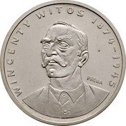 Poland 1000 Zlotych Wincenty Witos. Trial Strike 1984 MW Proof KM# Pr505 WINCENTY WITOS 1874 - 1945 PRÓBA coin reverse Poland 1000 Zlotych Wincenty Witos. Trial Strike 1984 MW Proof KM# Pr505 WINCENTY WITOS 1874 - 1945 PRÓBA coin reverse