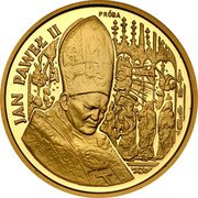 Poland 100000 Zlotych (Pope John Paul II. Trial Strike) KM# Pr584 JAN PAWEŁ II PRÓBA coin reverse