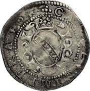 Italy 15 Soldi San Martino 1605  CAROLVS IMPERATOR coin obverse