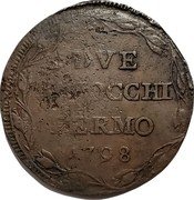 Italy 2 Baiocchi (Anno I) DVE BAIOCCHI FERMO 1798 coin reverse Italy 2 Baiocchi (Anno I) DVE BAIOCCHI FERMO 1798 coin reverse