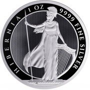 Niue 2 Dollars Hibernia 2024 EM BU HIBERNIA 1 OZ 9999 FINE SILVER EM coin reverse