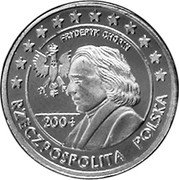 Poland 2 Euro Cent (Frederic Chopin l) X# Pn2 FRYDERYK CHOPIN 2004 RZECZPOSPOLITA POLSKA coin obverse Poland 2 Euro Cent (Frederic Chopin l) X# Pn2 FRYDERYK CHOPIN 2004 RZECZPOSPOLITA POLSKA coin obverse
