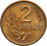 Poland 2 Grosze (Circulation Coin Trial Strike) KM# Pr4 2 GROSZE PRÓBA coin reverse Poland 2 Grosze (Circulation Coin Trial Strike) KM# Pr4 2 GROSZE PRÓBA coin reverse