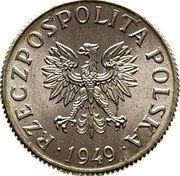 Poland 2 Grosze (Proba Coin) KM# Pr6 RZECZPOSPOLITA POLSKA 1949 coin obverse Poland 2 Grosze (Proba Coin) KM# Pr6 RZECZPOSPOLITA POLSKA 1949 coin obverse