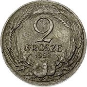 Poland 2 Grosze (Trial Strike) 2 GROSZE 1923 coin obverse Poland 2 Grosze (Trial Strike) 2 GROSZE 1923 coin obverse