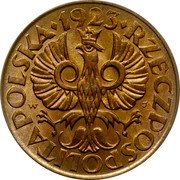 Poland 2 Grosze (Trial Strike) RZECZPOSPOLITA POLSKA 1923 W J coin obverse Poland 2 Grosze (Trial Strike) RZECZPOSPOLITA POLSKA 1923 W J coin obverse