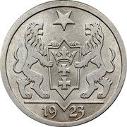 Poland 2 Gulden (Danzig Coin) KM# 146 19 23 coin reverse Poland 2 Gulden (Danzig Coin) KM# 146 19 23 coin reverse