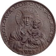 Poland 2 Zlote Black Madonna of Czestochowa. Private Issue 1928  KROLOWA KORONY POLSKIEJ 1928 coin reverse