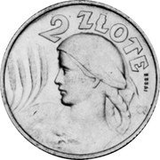 Poland 2 Zlote (Girl. Essai) KM# Pn258 2 ZŁOTE ESSAI coin reverse Poland 2 Zlote (Girl. Essai) KM# Pn258 2 ZŁOTE ESSAI coin reverse