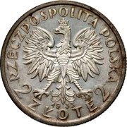 Poland 2 Zlote (Polonia. Trial Strike) RZECZPOSPOLITA POLSKA 1933 2 ZŁOTE 2 coin obverse