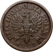 Poland 2 Zlote (Woman and Ears. Trial Strike) 1927 RZECZPOSPOLITA POLSKA coin obverse