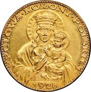 Poland 2 Zlotych Madonna. Trial Strike. Uniface 1928 KM# TS3 coin obverse Poland 2 Zlotych Madonna. Trial Strike. Uniface 1928 KM# TS3 coin obverse