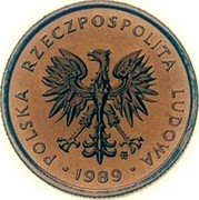 Poland 2 Zlotych (Trial Strike) POLSKA RZECZPOSPOLITA LUDOWA MW 1989 coin obverse