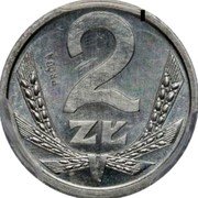 Poland 2 Zlotych (Trial Strike) 2 ZŁ PRÓBA coin reverse