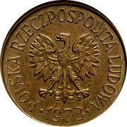 Poland 20 Groszy (Cancelled Die Trial Strike) POLSKA RZECZPOSPOLITA LUDOWA MW 1973 coin obverse Poland 20 Groszy (Cancelled Die Trial Strike) POLSKA RZECZPOSPOLITA LUDOWA MW 1973 coin obverse