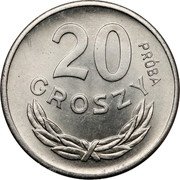 Poland 20 Groszy (Circulation Coin Trial Strike) KM# Pr14 20 GROSZY PRÓBA coin reverse Poland 20 Groszy (Circulation Coin Trial Strike) KM# Pr14 20 GROSZY PRÓBA coin reverse