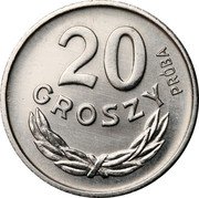 Poland 20 Groszy (Circulation Coin Trial Strike) KM# Pr92 20 GROSZY PRÓBA coin reverse