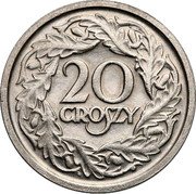 Poland 20 Groszy (Trial Strike) 20 GROSZY coin reverse