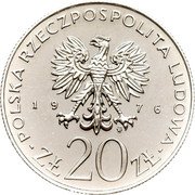 Poland 20 Zlotych (30 Years of Budgetary Laws PRL. Trial Strike) KM# Pr273 POLSKA RZECZPOSPOLITA LUDOWA 19 76 MW ZŁ 20 ZŁ coin obverse Poland 20 Zlotych (30 Years of Budgetary Laws PRL. Trial Strike) KM# Pr273 POLSKA RZECZPOSPOLITA LUDOWA 19 76 MW ZŁ 20 ZŁ coin obverse