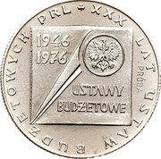 Poland 20 Zlotych (30 Years of Budgetary Laws PRL. Trial Strike) KM# Pr271 XXX LAT USTAW BUDƵETOWYCH PRL PRÓBA 1946 1976 USTAWY BUDƵETOWE coin reverse Poland 20 Zlotych (30 Years of Budgetary Laws PRL. Trial Strike) KM# Pr271 XXX LAT USTAW BUDƵETOWYCH PRL PRÓBA 1946 1976 USTAWY BUDƵETOWE coin reverse