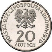 Poland 20 Zlotych International Year of the Child. Trial Strike 1979 MW Proof, Proba KM# Pr341 POLSKA RZECZPOSPOLITA LUDOWA 1979 MW 20 ZŁOTYCH coin obverse Poland 20 Zlotych International Year of the Child. Trial Strike 1979 MW Proof, Proba KM# Pr341 POLSKA RZECZPOSPOLITA LUDOWA 1979 MW 20 ZŁOTYCH coin obverse